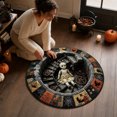 thumbnail image 5 of Halloween Rug,Spooky Broken Doll Pattern 3D Illusion Quilted Round Mat,Durable Non-Slip Doormat for Home Decor and Entryway,Living Room,24", 5 of 6