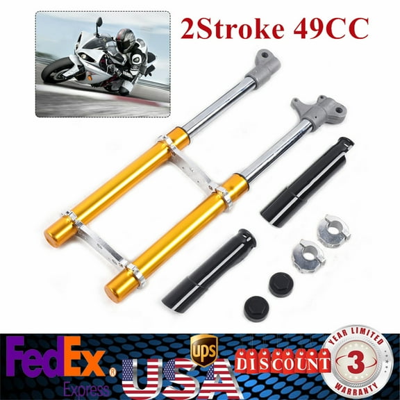 Shzicmy 2-Stroke Mini Front Fork Shocker 49cc Dirt Pit Bike Triple Tree Clamp Inverted