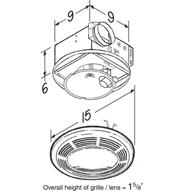 Broan Ventilation Fan W Light And