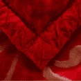 thumbnail image 5 of DBOZE Heavyweight Korean Mink Blanket, Ultra Soft 2-Ply Reversible Plush Fleece Bed Blanket, Warm Raschel Winter Blanket for King Size Bed Red/Gold, 5 of 7