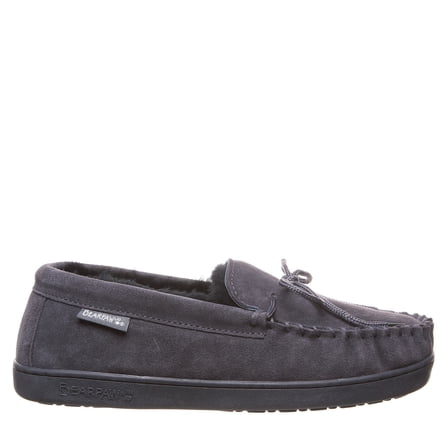 BEARPAW Men's Moc II Charcoal Size 8 | Men's Casual Pull On Shoe | Durable & Comfortable Footwear for Men