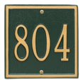 thumbnail image 1 of Personalized Square Plaque -Petite - wall- 1-line-2109GG-Green/Gold, 1 of 1