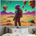 thumbnail image 2 of Chilfamy  Astronaut Tapestry Space Planet Mountains Tapestry Desert Cactus Flower Tapestry Trippy Skull Aesthetic Tapestry Wall Hanging for Home Decor 40x30inch, 2 of 6