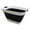 White/Black, variant on SAMMART 37L (9.77 Gallon) Collapsible Plastic Laundry Basket - Foldable Pop-Up Storage Container/Organizer - Portable Washing Tub - Space Saving Hamper/Basket