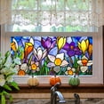 thumbnail image 3 of Stained Glass Window Film, Flower Static Cling Window Privacy Film Decorative UV Sun Blocking Non-Adhesive Glass Window Covering for Home Bathroom, 3 of 9