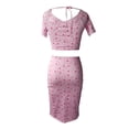 thumbnail image 5 of Coduop Women's Sexy Summer 2 Piece Skirt Sets Floral Short Sleeve Crop Tank Tops Bodycon Skirt, 5 of 6
