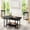 Black, variant on MIERES 3-Piece Coffee Table Set, includes two side tables; rustic-style solid wood coffee table set with metal frame; suitable for living rooms and offices; gray