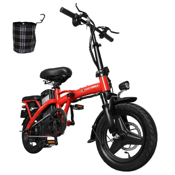 Bicicleta Eléctrica Plegable Honey Whale S6-S Rojo
