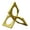 Gold, variant on Bergamo Art 8.5 inch Decorative Handmade Aluminum Square Sculpture in Gold