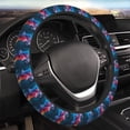 thumbnail image 3 of Lsque Modern Art Red And Blue Colors Ultra Soft Car Steering Wheel Cover for Women, Standard 15 inch Size for Truck Van SUV Auto, 3 of 8