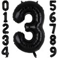thumbnail image 1 of 40 Inch Black Large Numbers Foil Balloons Number 3 Helium Mylar Digital Balloon For Birthday Party Supplies Decorations, 1 of 8