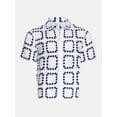 thumbnail image 5 of No Boundaries Men's Faux Crochet Pattern Boxy Fit Button Through Sweater Polo, Sizes XS-3XL, 5 of 6