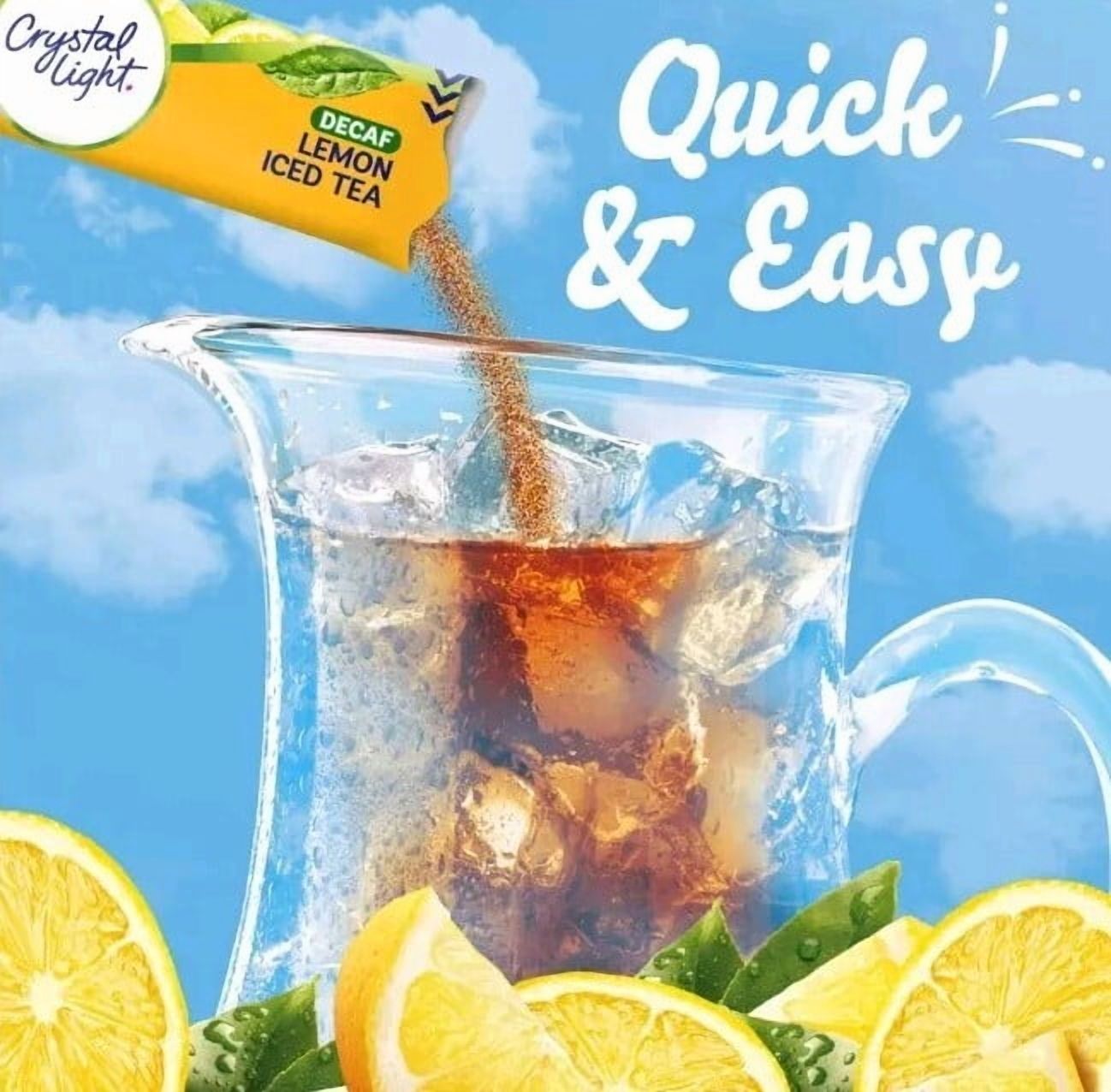 4 Crystal Light Decaf Lemon Iced Tea Sugar Free Drink Mix 24 Ct Pitcher Packets