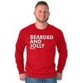 thumbnail image 4 of Xmas Bearded and Jolly Hashtag Santa Men's Long Sleeve Tee T Shirt Brisco Brands X, 4 of 6
