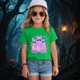 thumbnail image 2 of HCNTES Toddler Baby Girl Halloween Shirt Cute Ghost Pumpkin T-Shirt for Kids Short Sleeve Tee Fall Tops, 2 of 5
