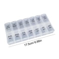 thumbnail image 3 of 5uds. Pastillero portátil para 7 días, almacenamiento de pastillas de viaje 2 veces al día (blanco grande), 3 of 3