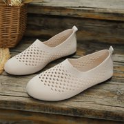 Flats Shoes for Women Casual Slip On Flat Shoes Breathable Mesh Loafers Comfortable Lightweight Walking Shoes For,Beige,CN:42(US:8.5)