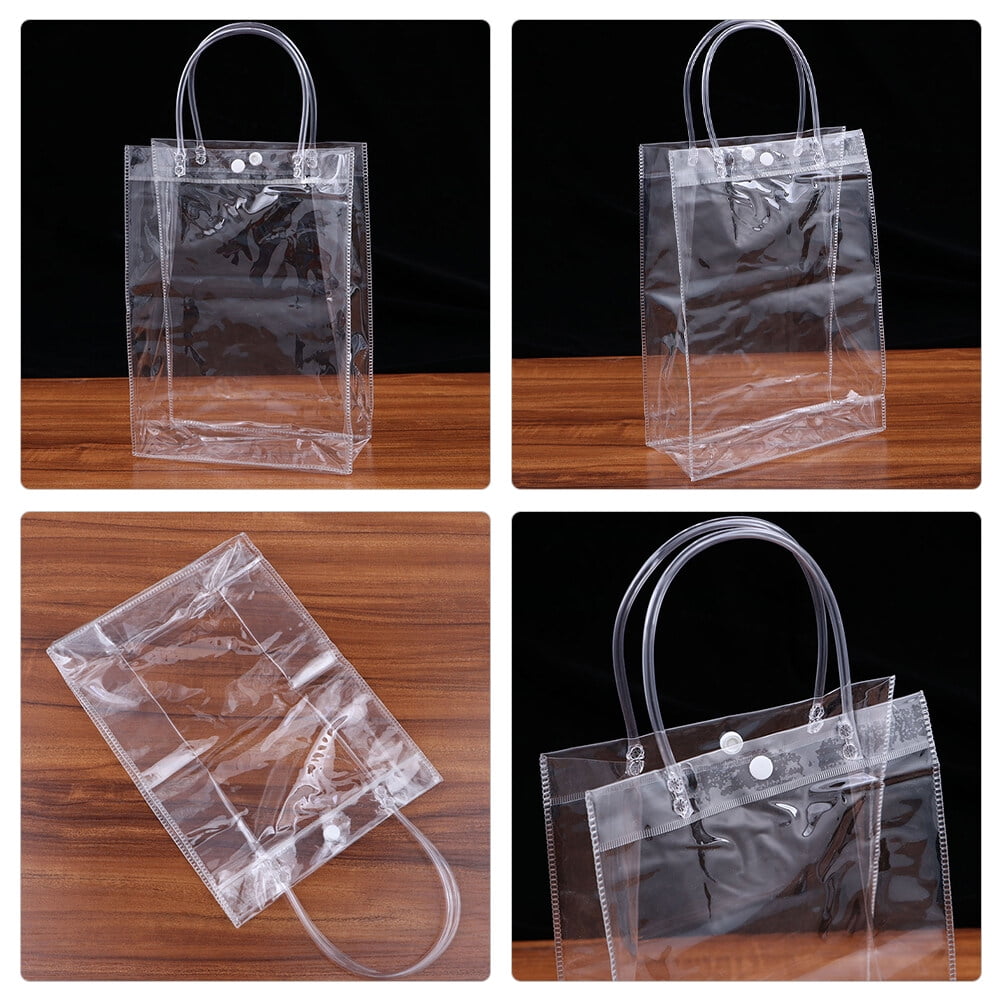 24pcs Plastic Gift Tote Bag Gift Packing Bag Clear Gift Bags Small PVC Bags  Reusable Transparent Bags - Walmart.com