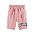thumbnail image 2 of Toddler Kids Girls Casual Bermuda Shorts Drawstring Elastic Waistband Beach Shorts 3-13 Years, 2 of 4