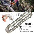 thumbnail image 1 of 2 uds 18 pulgadas cadena de motosierra paso de hoja 0.325 "0.058 calibre 72dl cadenas de motosierra de repuesto 72 eslabones 18" ZefeiWu 8390611524111, 1 of 1