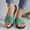Green, variant on Jacenvly 2024 New Women's Foreign Trade Plus-Size Casual Wedge-Shaped Solid Color Fish Mouth Slippers Black Sandals for Women