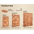 thumbnail image 3 of Bamboo Cutting Boards for Kitchen(Set of 3),Chopping Boards with Juice Groove,End Grain Serving Board with Holder,Bamboo Butcher Block for Meat,Vegetables,Fruit, 3 of 6