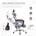 thumbnail image 4 of Ergonomic Light Grey Office Chair with Footrest & Lumbar Support - Executive Mesh Task Chair for Home or Office - Adjustable Height & Recline, 4 of 7