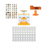 Button Maker Machine,55mm Button Maker Machine for Creative DIY,DIY Badge Brooch Pin Making Machine Birthday,Pin Button Maker Press Machine Button Parts,Blank Button Pins Badge with 48 Set