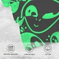 thumbnail image 4 of SKYSONIC Out Space Green Man Patterned Hand Towels 2 PCS, Cotton Bath Towel for Drying Face Hands Body ,Absorbent Lightweight Towels for Bathroom Ktichen Travel Gym, 16"x28", 4 of 7