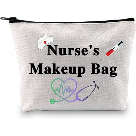 Nurse Makeup Bag - Borsa Porta Trucchi In Tela Per Infermiere, Regalo Per Team Infermieristico, Dimensioni 23.5x17cm, Con Stampa Divertente - 5