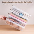 thumbnail image 5 of 3 PCS Plastic Storage Bins with Latching Lids Portable Project Case Clear File Box Stackable Storage Containers for Organizing B5 Paper, Photo, Document, Scrapbook, 5 of 8