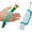 Aqua, variant on Green Silicone Adaptive Aid for Eating Writing Implements, 2 Pack, Utensils, Special needs toys