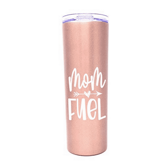 Mom Fuel Tumbler - Mom Gift Coffee Mug - Mom Cup - Cute Gifts for Mother, New Moms, Mommy, Mama for Birthday, Mother's Day (20 oz Skinny)
