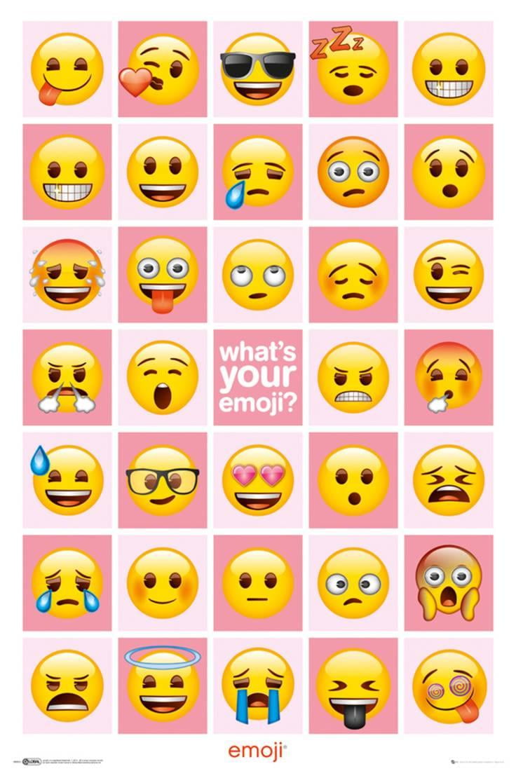 Smiley Emoji Emoticon Wall Poster New Maxi Size 36 x 24 Inch 