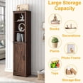 thumbnail image 6 of YEXJ 68" Tall Farmhouse Bathroom Storage Cabinet, 5-Shelf Storage Cabinet with Barn Door&Adjustable Shelves, Linen Tower Cabinet with Storage for Bathroom, Kitchen, Living Room-Brown, 6 of 9