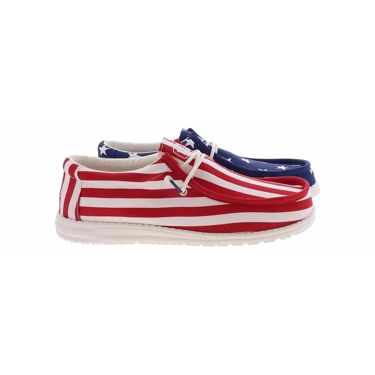 Hey Dude Men’s American Flag Slip-On Loafers - Red, White & Blue Amazon.com | HEYDUDE Men main image 4