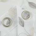 thumbnail image 4 of Pinewave Leaf Sheer Curtains 84 inch Embroidered Floral Silver Metallic Botanical Sheer Drapes Home Decor Grommet Top 38" Wx84 Lx2, 4 of 5