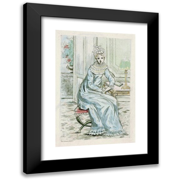 Henri Boutet 11x14 Black Modern Framed Museum Art Print Titled - 1907 Nineteenth Century Female Modes (1908)