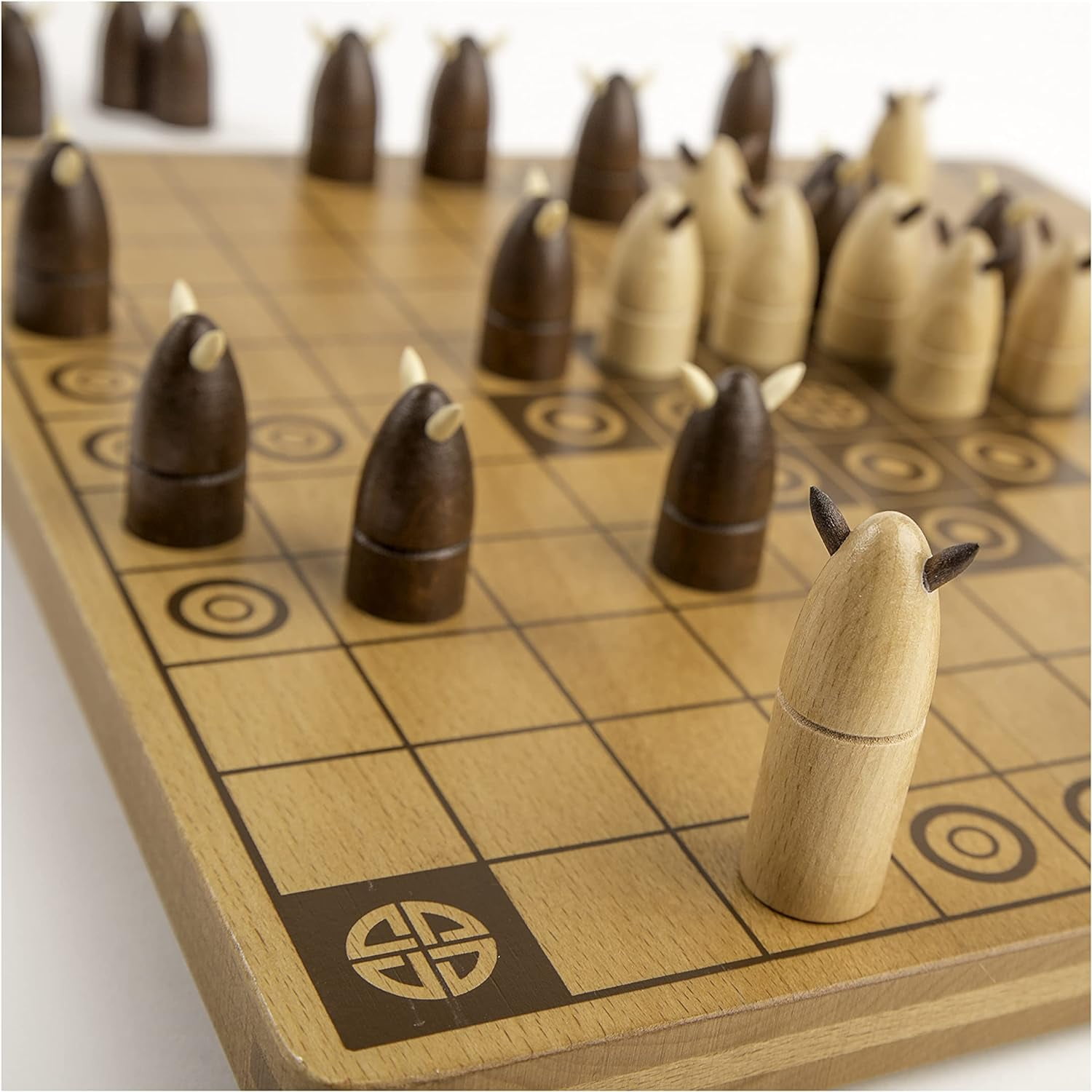 Marbles Hnefatafl, Viking Chess Game with Wooden Game Board, Ages 8 and up