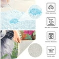 thumbnail image 4 of Dreamtimes Toiletry Mat Dog Field Flowers Print, Luxury U-Shaped Toilet Rug, Soft Comfortable Contour Mat for Bathroom Floor, 17.3"x13.4", Non-Slip Absorbent Bath Carpet, Dry Quickly, Machine Washable, 4 of 4