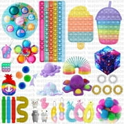 Puloru Press Type Decompression Toy Set, Silicone Fingertip Sensory Toys