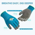 thumbnail image 6 of Vgo... 1-Pair Kids Gardening Gloves Ages 3-9| Natural Latex Grip|Breathable Yard Work & DIY Safety Gloves, Machine Washable For Outdoor Play (XS, Blue, KID-RB6013), 6 of 7
