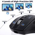 thumbnail image 3 of Ratón inalámbrico CHHI con receptor Bluetooth USB-A USB-C negro, 3 of 7