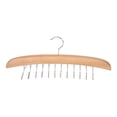 thumbnail image 1 of Percha de madera dura para bufandas y cinturones para guardarropas Organizador de armario eficiente, 1 of 8