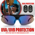 thumbnail image 4 of Franklin Sports Sunglasses - Youth + Adult Flip up Baseball + Softball Glasses - UV Protection, 4 of 11