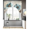 thumbnail image 3 of Spring Floral Swag Valance for Windows 56'' x 36'', Teal Tulip Vintage Botanical Summer Light Filtering Kitchen Curtains Valances for Bathroom/Living Room/Bedroom/Café, Rod Pocket Curtain Panel, 3 of 6