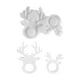 thumbnail image 1 of Molde de silicona DIY Molde de fundición para colgantes de 2 piezas Molde de resina pequeño y grande con renos para resina epoxi, yeso, jabón y, 1 of 6