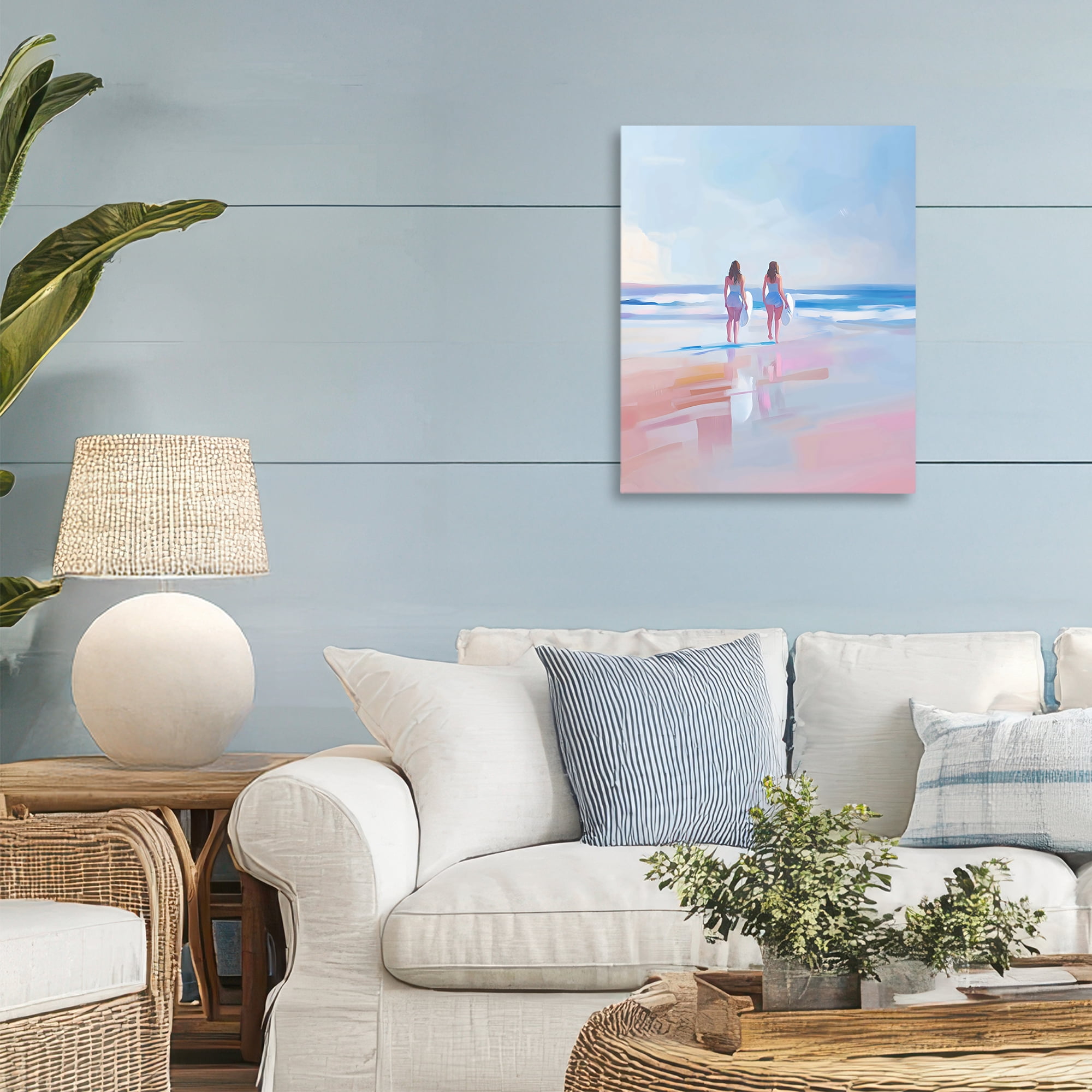 Stupell Industries Heading To Surf at Dawn Canvas Wall Art, design by The Prints Vibe