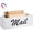 White, variant on Wood Magnetic Mail Organizer Farmhouse Mail Holder for Fridge Rustic Paper Basket Letter Envelope File Storage Box with 2 Slot for Home Office Metal Cabinet Wall Desk Countertop(Wood Color)