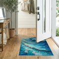 thumbnail image 2 of ODIKA 2'x3' Sea Wave Pastel for Relaxation Spaces Washable Doormat Non-Slip, Low Pile for Entryway, Kitchen, Laundry Room, 2 of 7